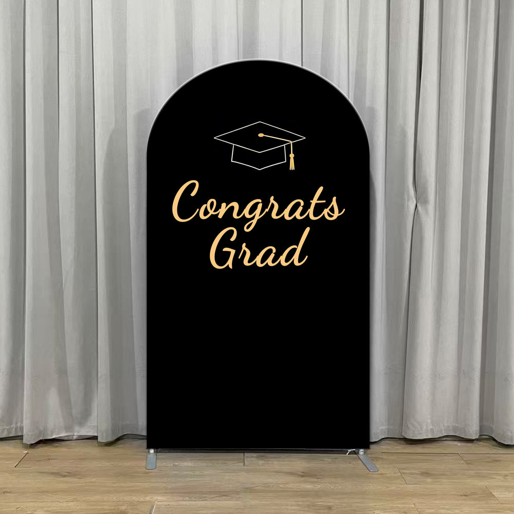 Black Gold Graduation Arch Backdrop Black Gold Minimalist Grad Luxury