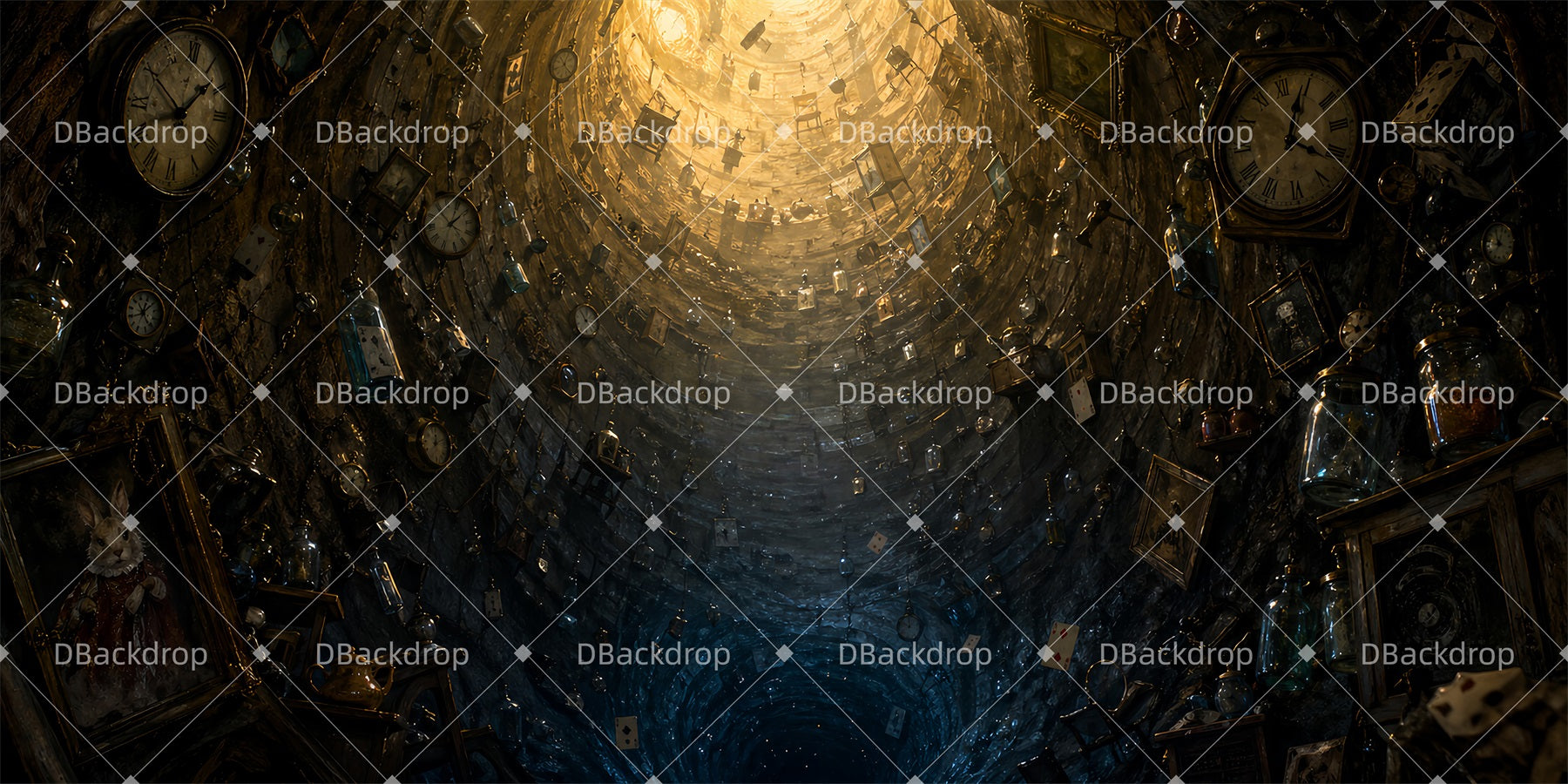Stage Backdrop Ideas Falling Wonderland School Play Backdrop ZTT64-T1