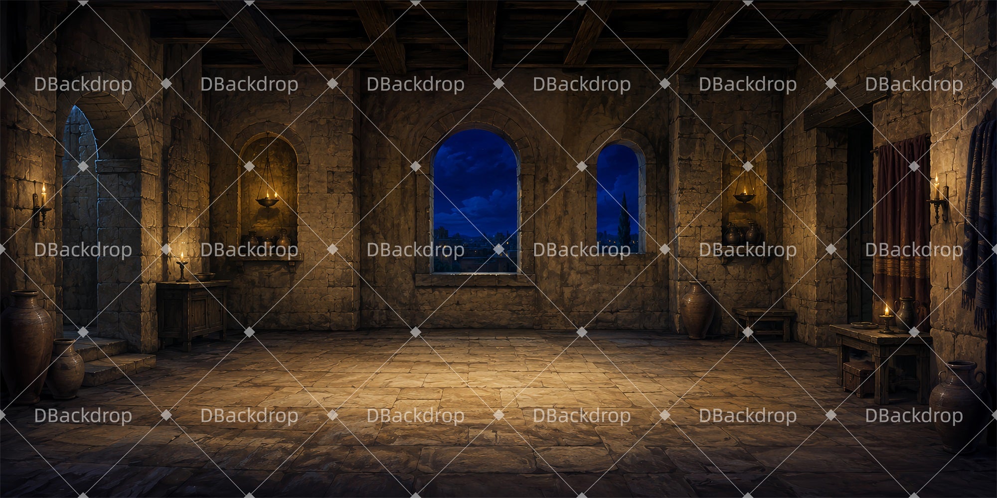 Performance Backdrops Stone Hall Backdrop For Theater Play ZTT65-T24