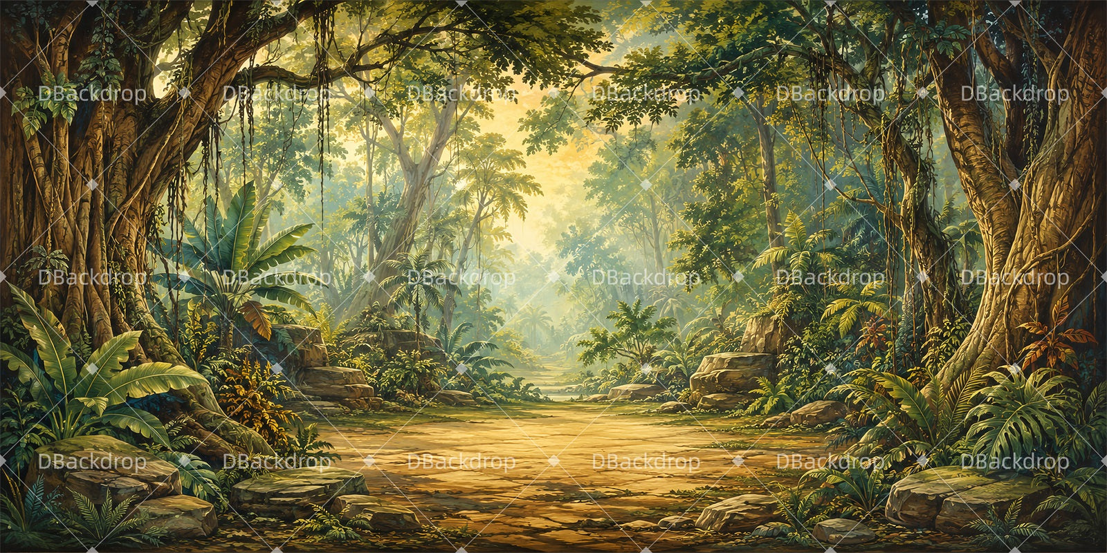 Forest Stage Backdrop Jungle Path Performance Backdrops ZTT65-T28