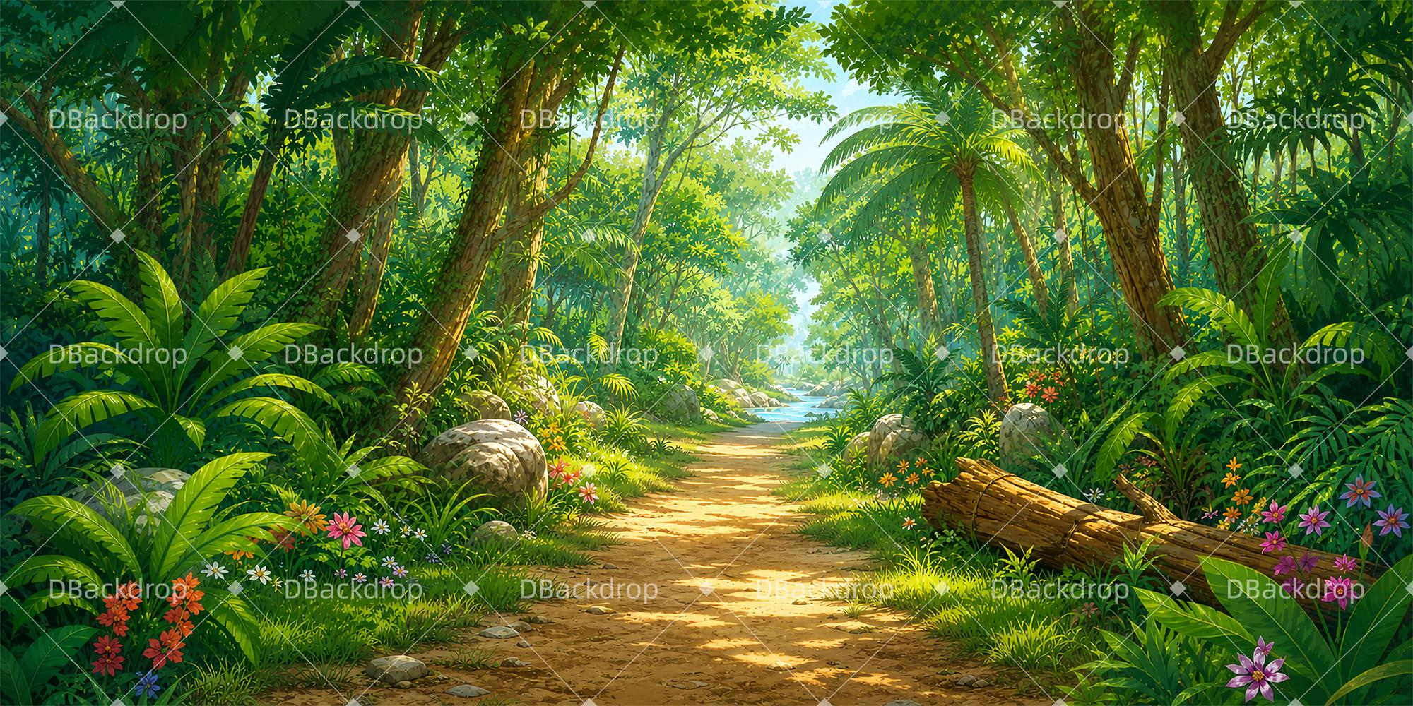 Scenery Backdrops For Theater Forest Pathway Scenic Backdrops ZTT65-T31