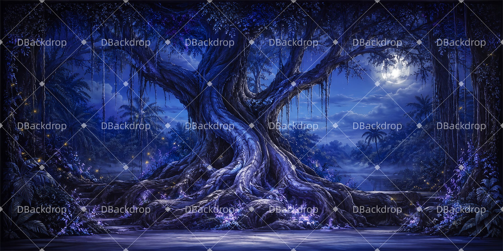 Forest Stage Backdrop Enchanted Tree Backdrop For Theater Play ZTT65-T34