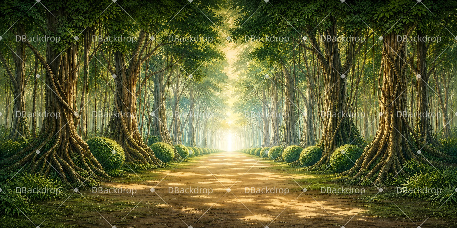 Stage Scenery Backdrops Sunlit Forest Path Theater Backdrops ZTT65-T35