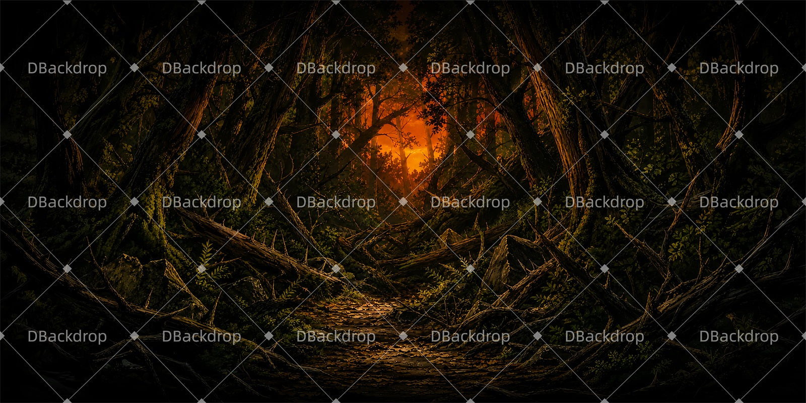 Large Stage Backdrops Thornwood Path Backdrops For Theater ZTT65-T36