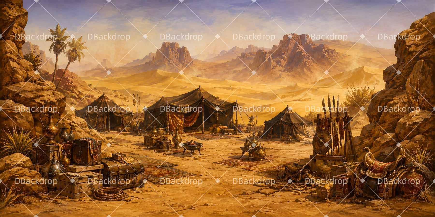 Scenic Backdrops Dune Encampment Scenery Backdrops For Theater ZTT65-T39