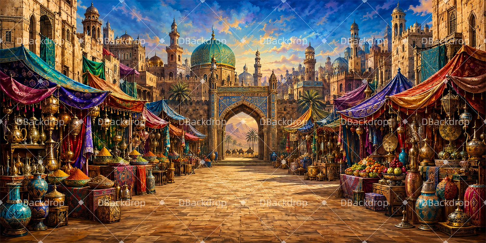 Professional Stage Backdrops Arabian Market Performance Backdrop ZTT65-T40