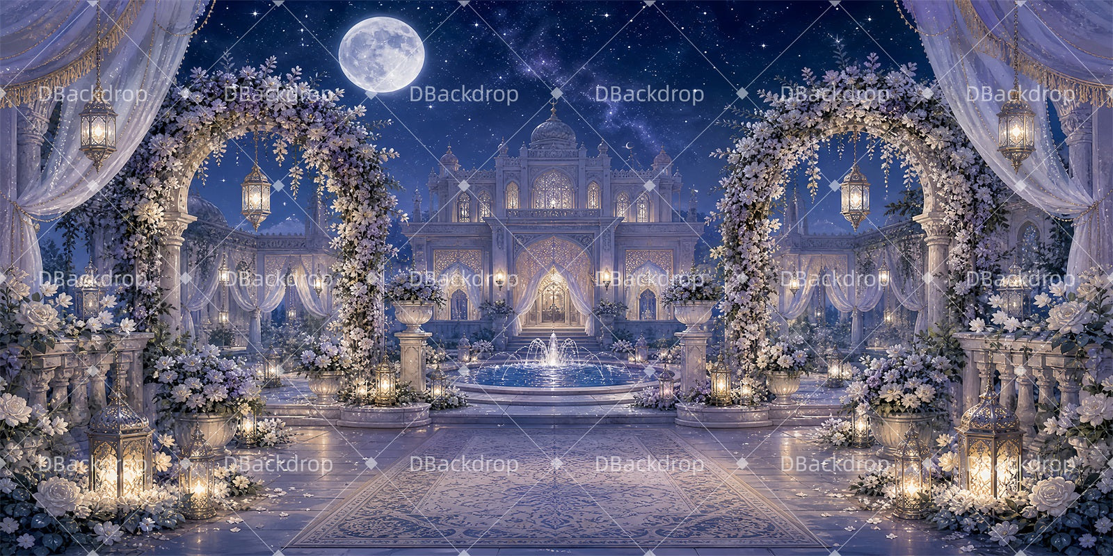 School Dance Backdrop Midnight Bloom Performance Backdrop ZTT65-T44
