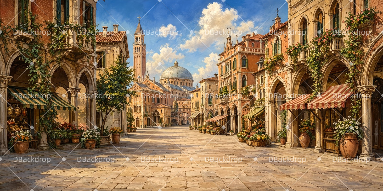 Professional Stage Backdrops Venetian Market Theater Backdrop ZTT65-T52