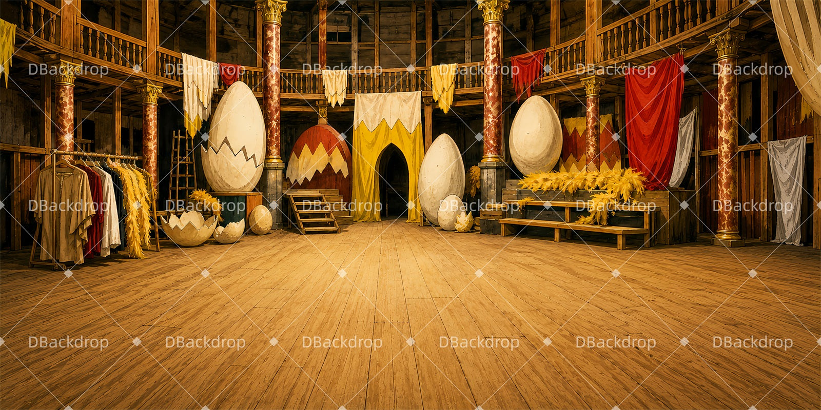 Performance Backdrop Egg Stage Backdrop For Theater Play ZTT65-T65