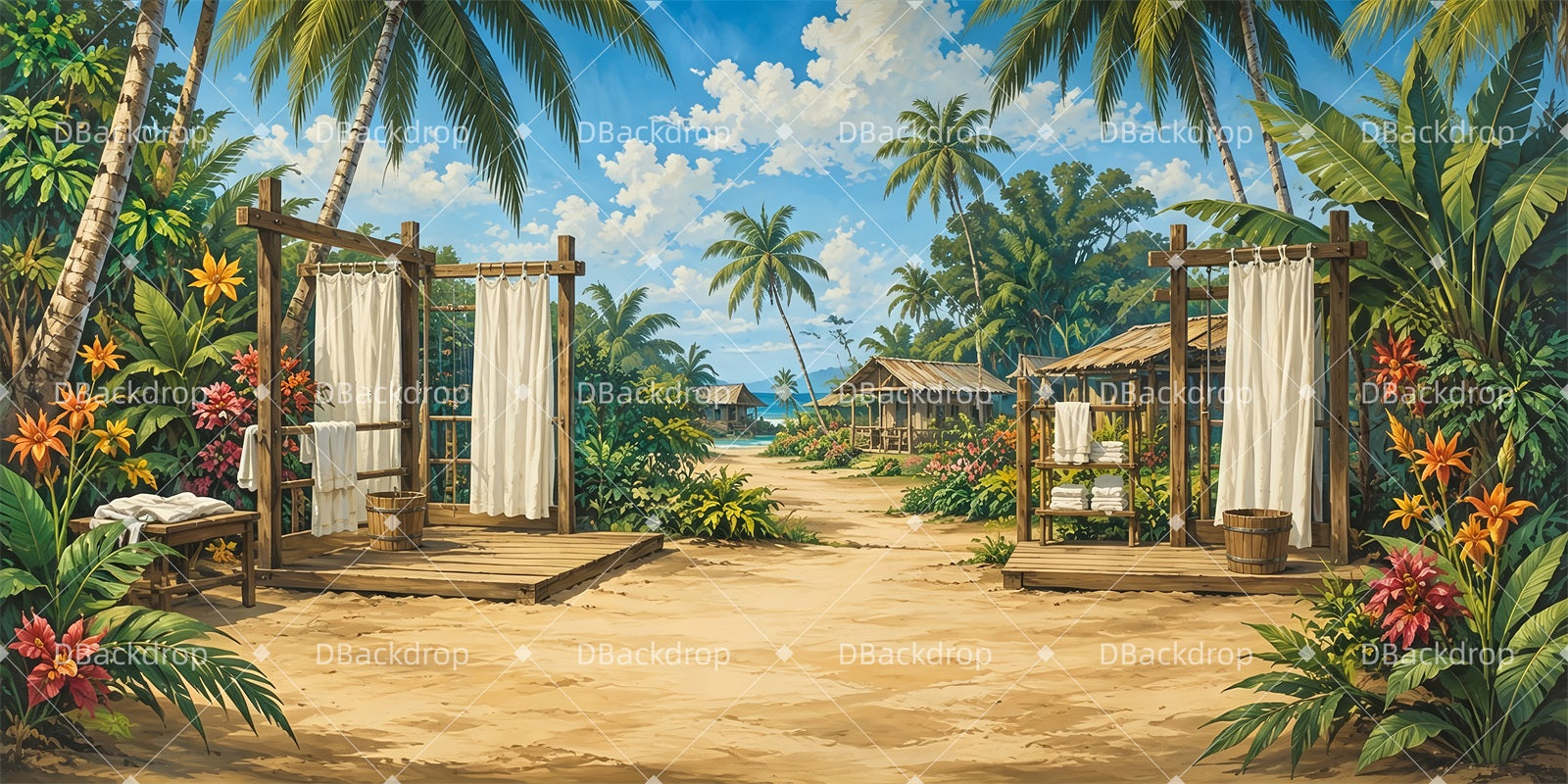 Scenic Backdrops Island Bath Professional Stage Backdrops ZTT65-T71