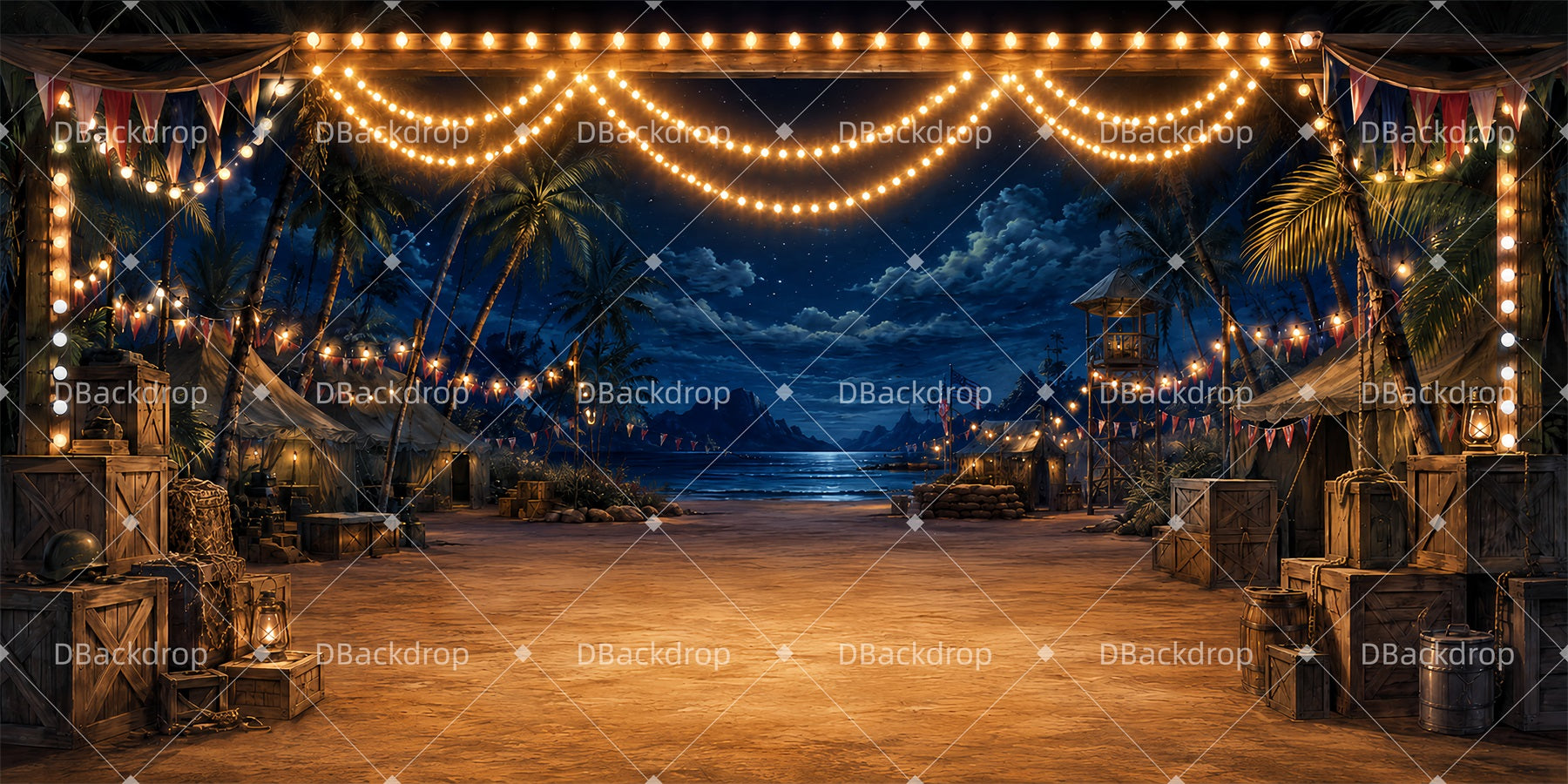Performance Backdrop Tropic Party Theater Stage Backdrops ZTT65-T75