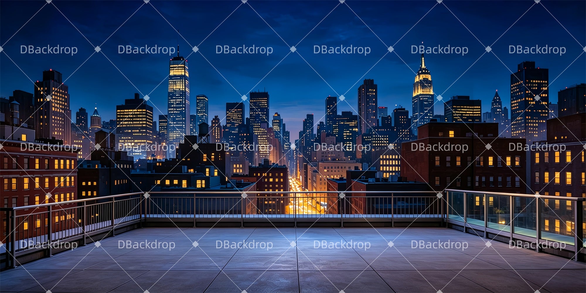 Backdrop For Theater Play Rooftop Dusk Stage Backdrops ZTT66-T124