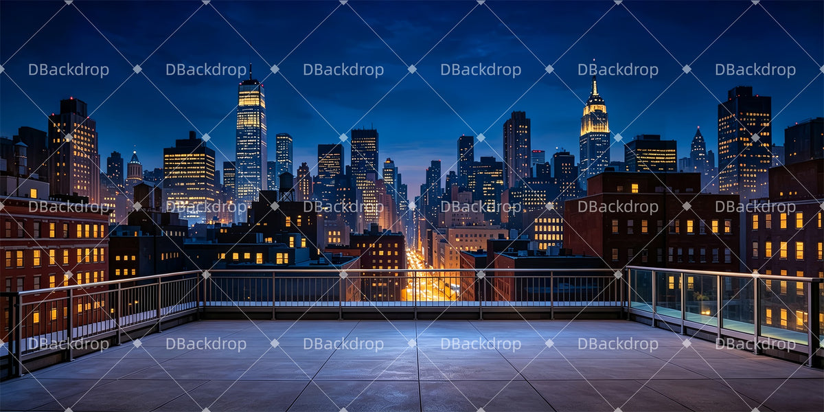 Backdrop For Theater Play Rooftop Dusk Stage Backdrops ZTT66-T124