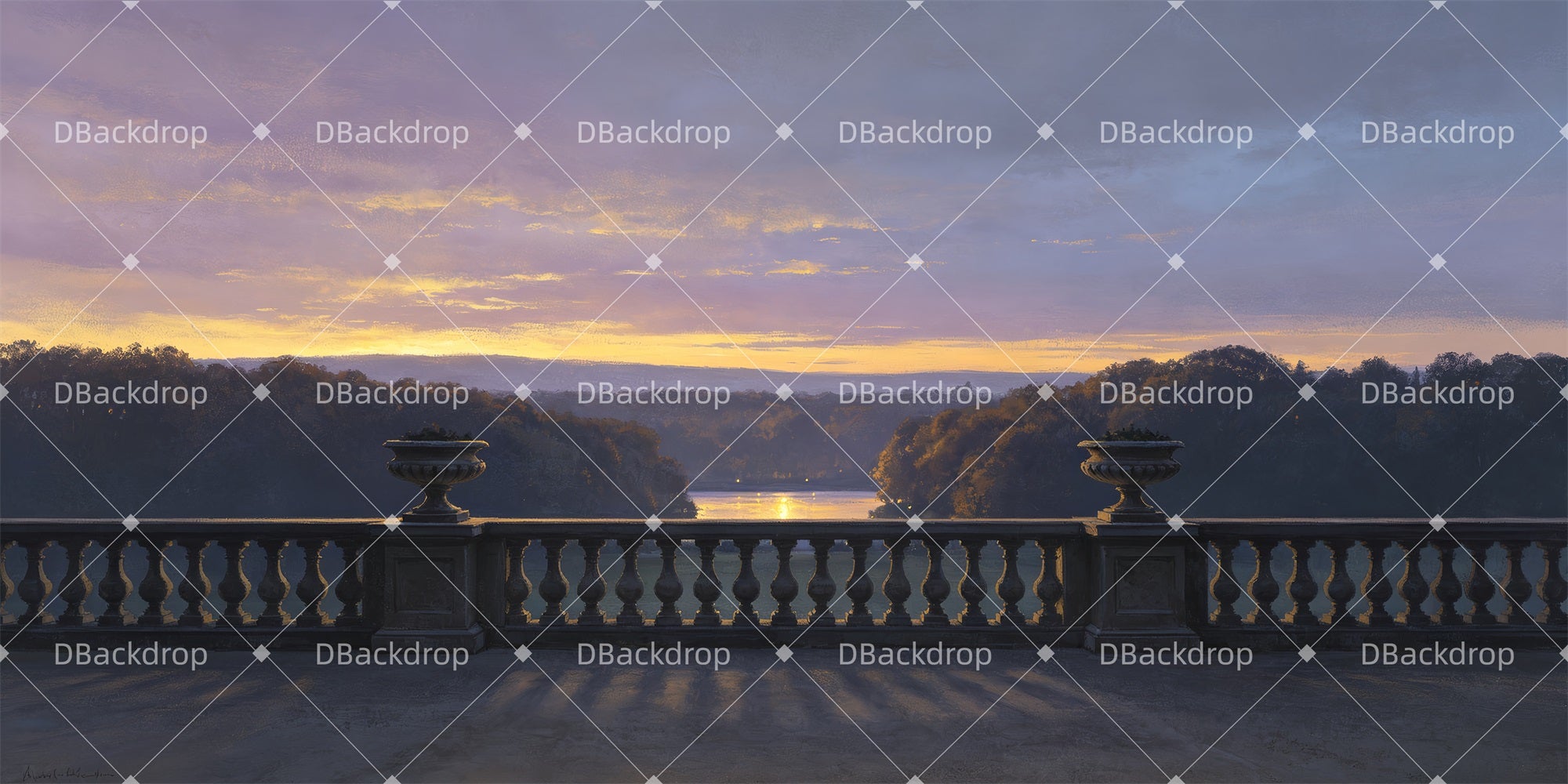 Large Stage Backdrops Dusk Terrace Movie Theater Backdrop ZTT66-T89
