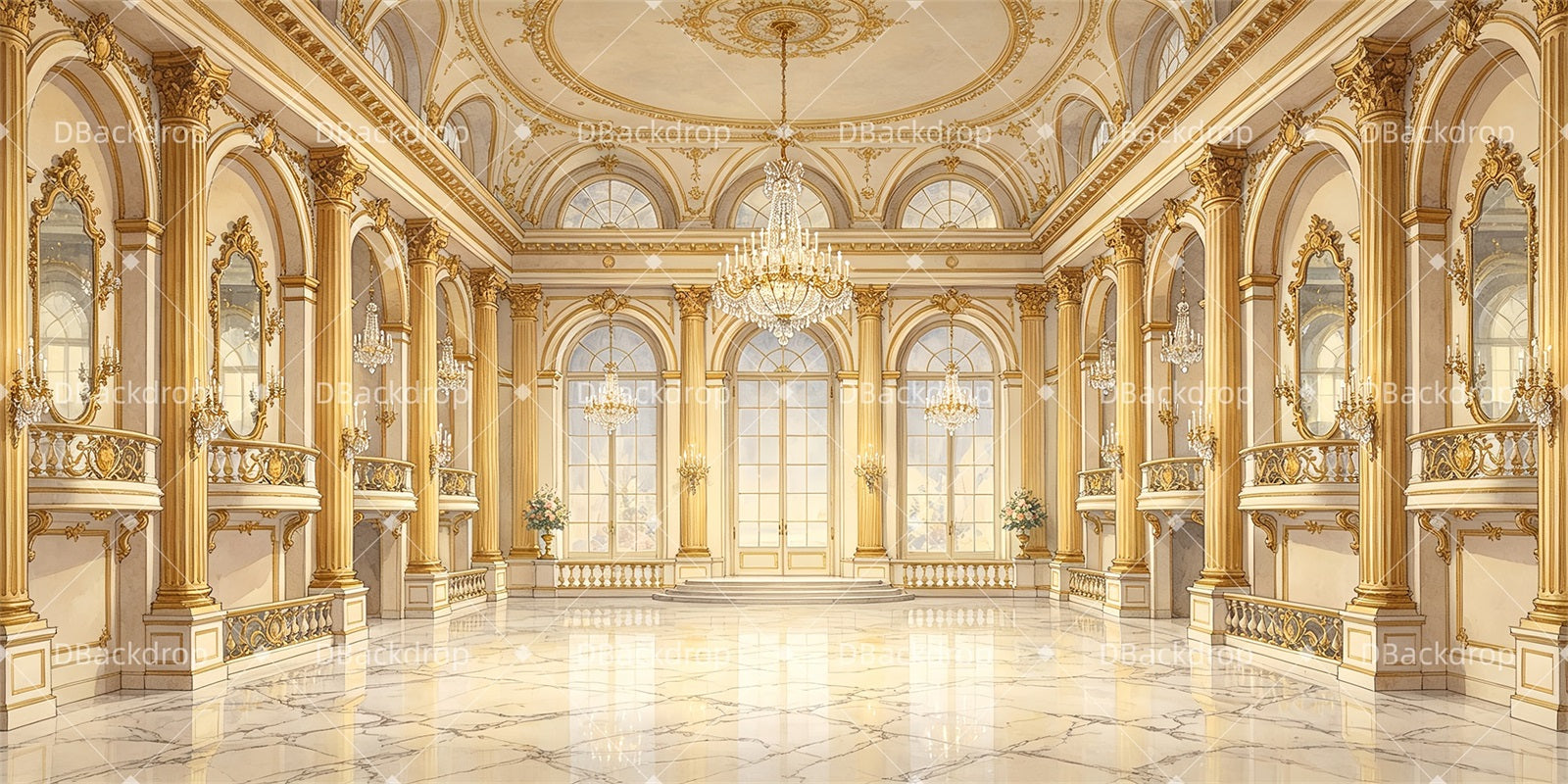 School Dance Backdrop Royal Ballroom Stage Backdrop Ideas ZTT66-T93