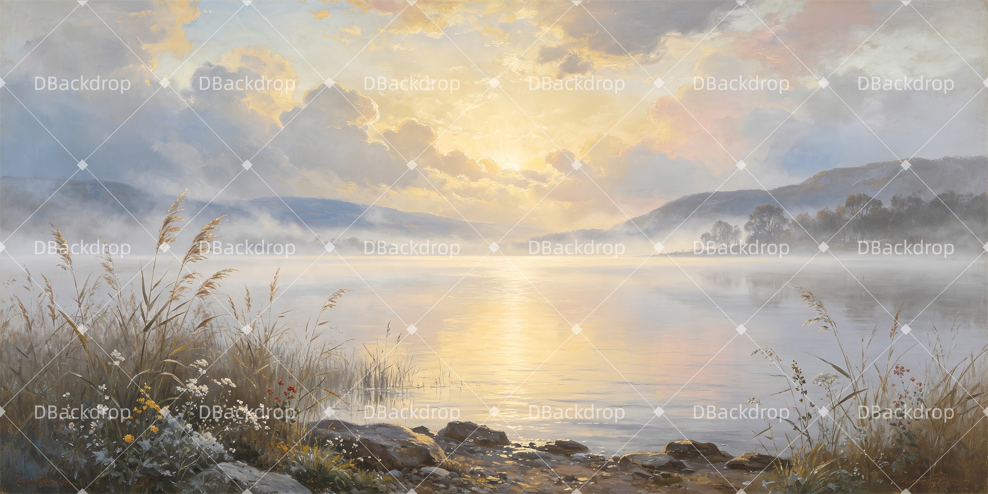 Professional Stage Backdrops Dawn Lakeview Theater Backdrops ZTT66-T97