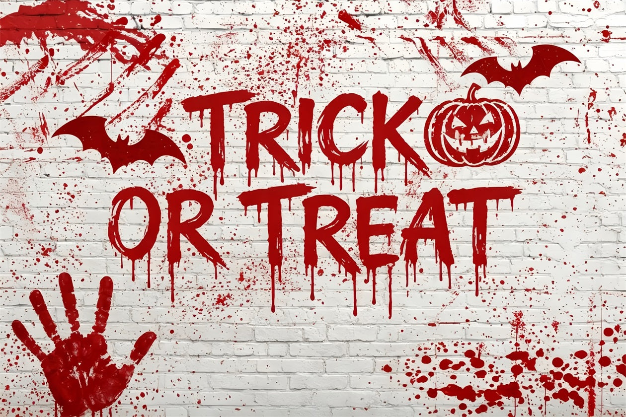 Halloween Bloody Backdrop Blood Splatter Brick Wall Halloween Backdrops ZTT67-22