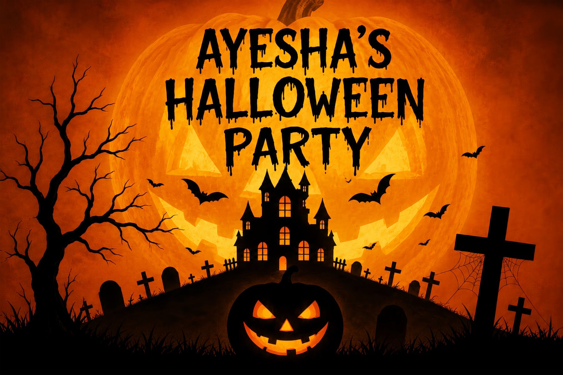 Halloween Party Backdrop Ideas Haunted Castle Pumpkin Graveyard Halloween Scary Backdrops ZTT67-8