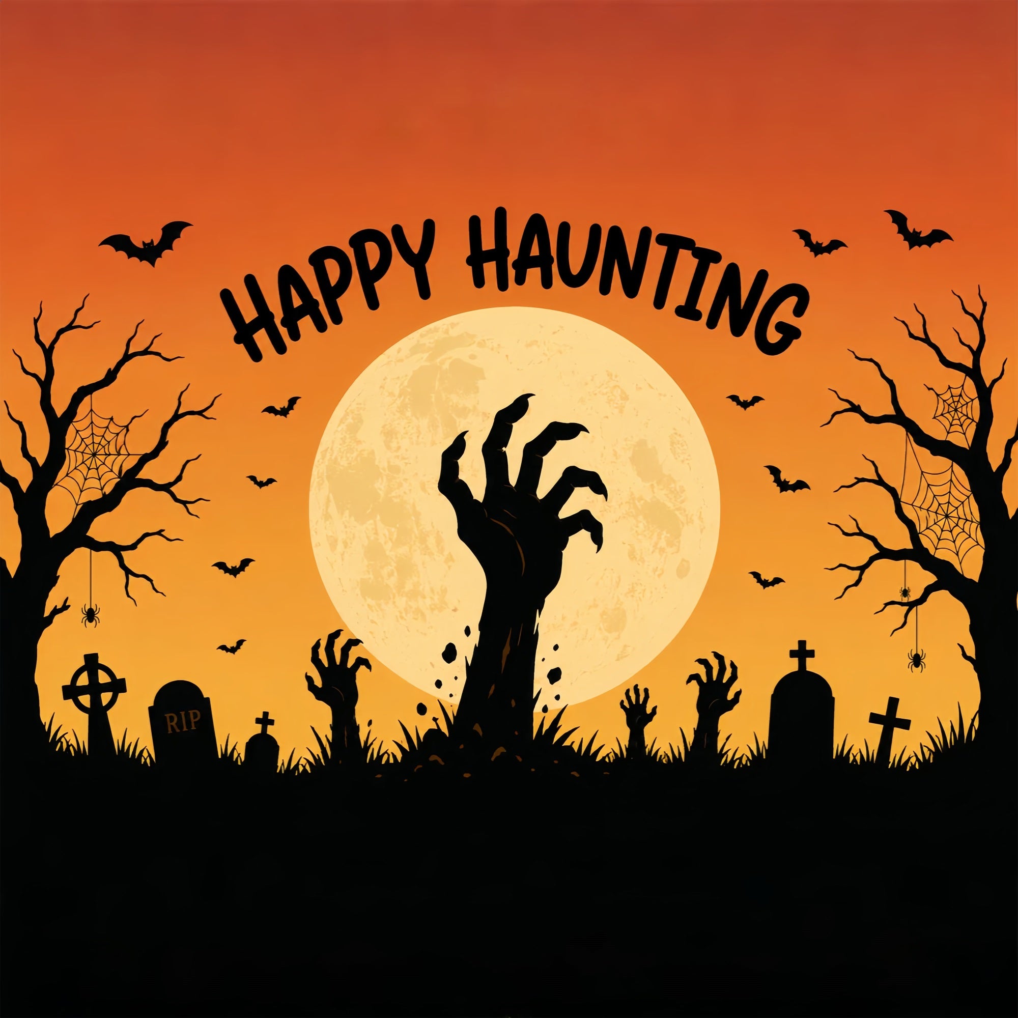 Dark Halloween Garage Door Cover Moonlit Graveyard Hands Halloween Garage Door Sign ZTT68-9-1 car