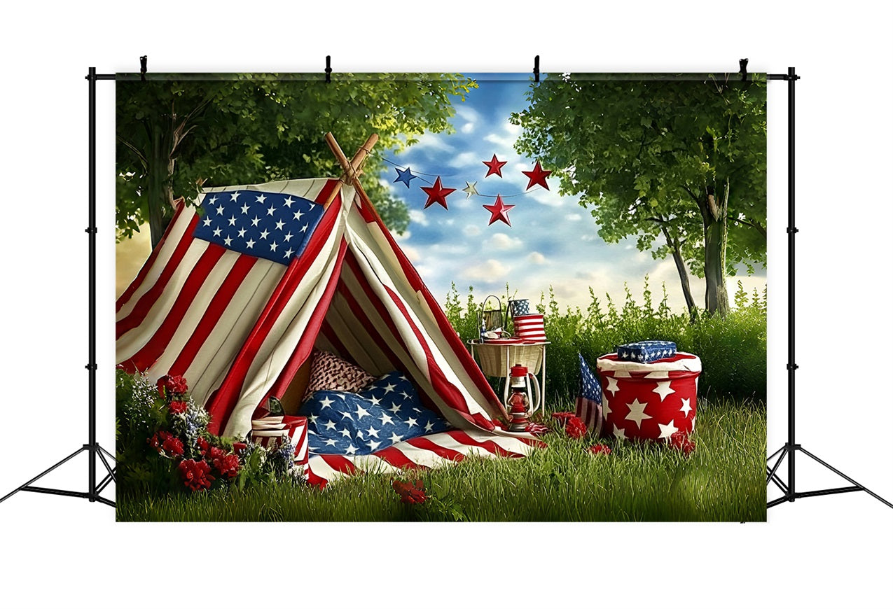 Independence Day Backdrop Stars and Stripes Tent Backdrop ZXY5-2