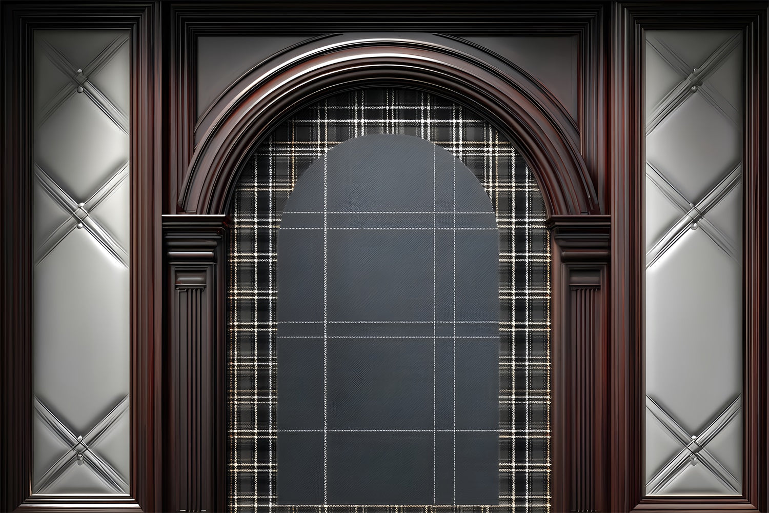 Fathers Day Photo Backdrop Tartan Wood Frame Backdrop ZXY5-4