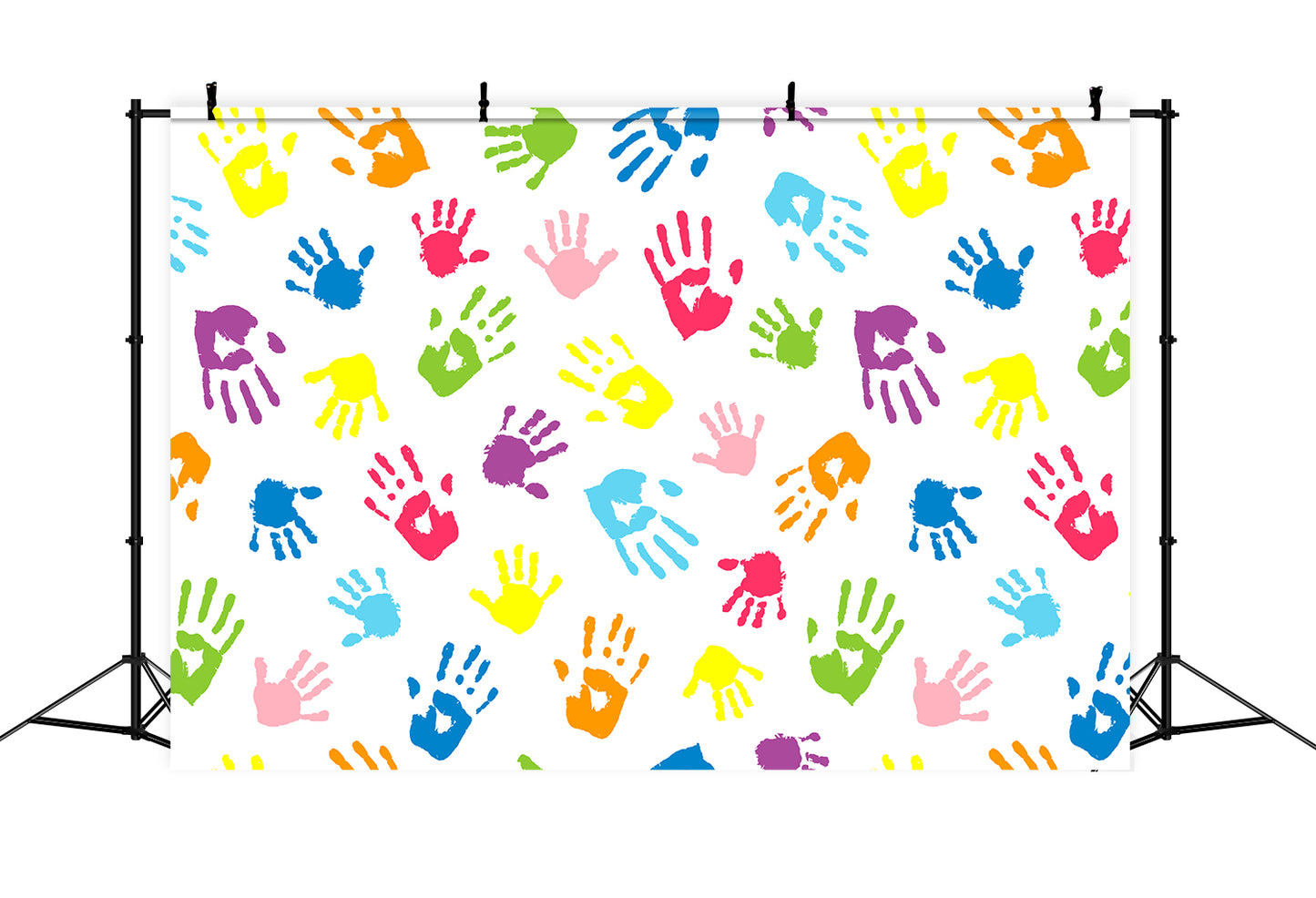 Back to School Colorful Handprint Photography Backdrop BRP7-20 – Dbackdrop