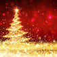 Gold Xmas Tree Red Christmas Backdrop for Photography LV-821