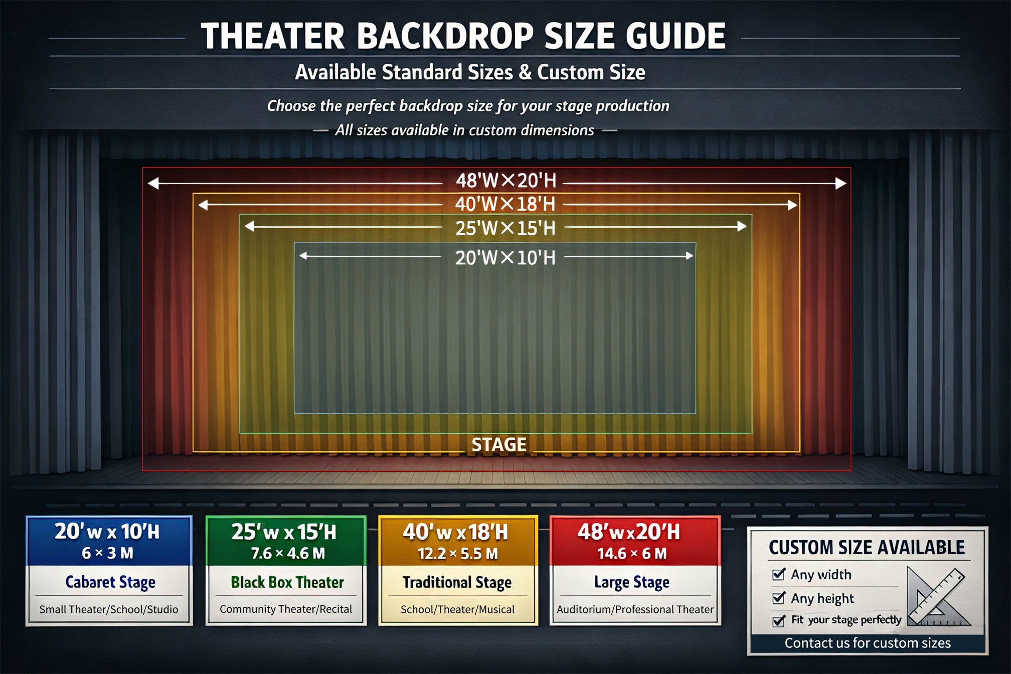 Performance Backdrop Hollywood Theatre Exterior Musical Backdrop LXX65