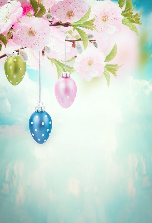 Happy Easter Backdrop Easter Eggs for Photography LV-1586