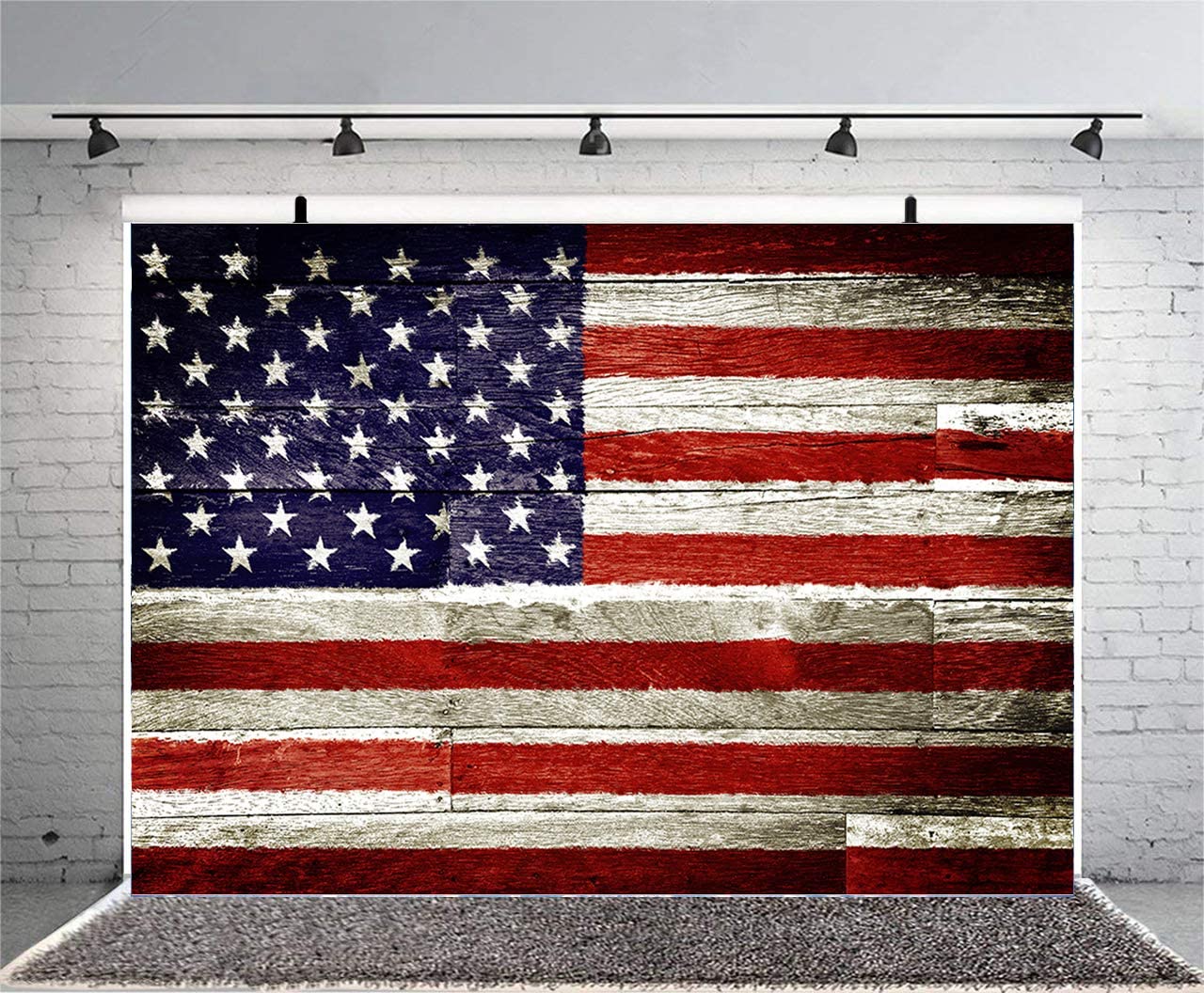 Vintage Wood Independence Day Backdrop for Photography