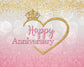 Happy Anniversary Pink Gold Custom Backdrop