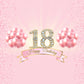 Pink Balloons 18 Happy Birthday Custom Backdrop BP-002