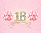 Pink Balloons 18 Happy Birthday Custom Backdrop