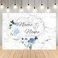 Flowers Marble Texture Custom Wedding Backdrop BP-005