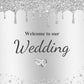 Sliver Glitter Wedding Custom Backdrop Banner BP-012