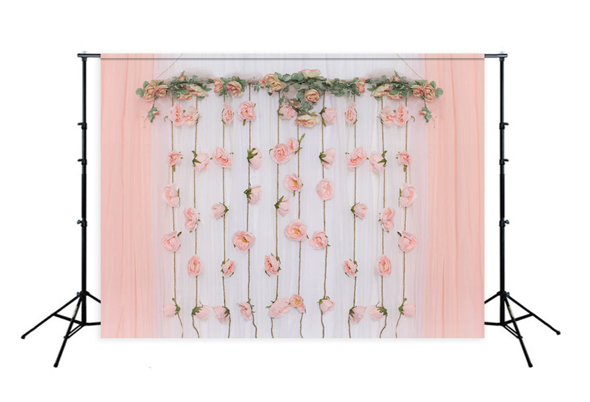 Flowers Decorations White Wood  Photography Backdrop Designed by Beth Hrachovina