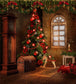 Christmas Trees And Treasure Box Backdrop for Photography DBD-P19196