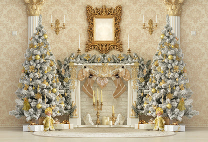 Interior Christmas Decoration Photography Backdrop