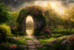 Spring Magic Flower Arch Garden Backdrop 
