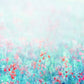 Blooming Wild Flowers Turquoise Blue Backdrop D1027