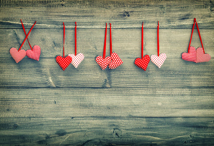 Valentine’s Day Wood Backdrop Love Heart