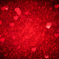 Bokeh Red Love Heart Valentine's Day Backdrop D1040