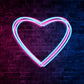 Neon Light Love Hearts Valentine Backdrop D1043