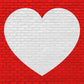 Red Brick Wall Love Heart Valentine Backdrop D1047