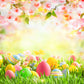 Easter Egg Grass Flowers Photography Backdrop D1049