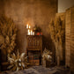 Boho Screen Pampas Grass Vintage Backdrop D1063