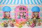Colorful Easter Shop Bunny Photography Backdrop