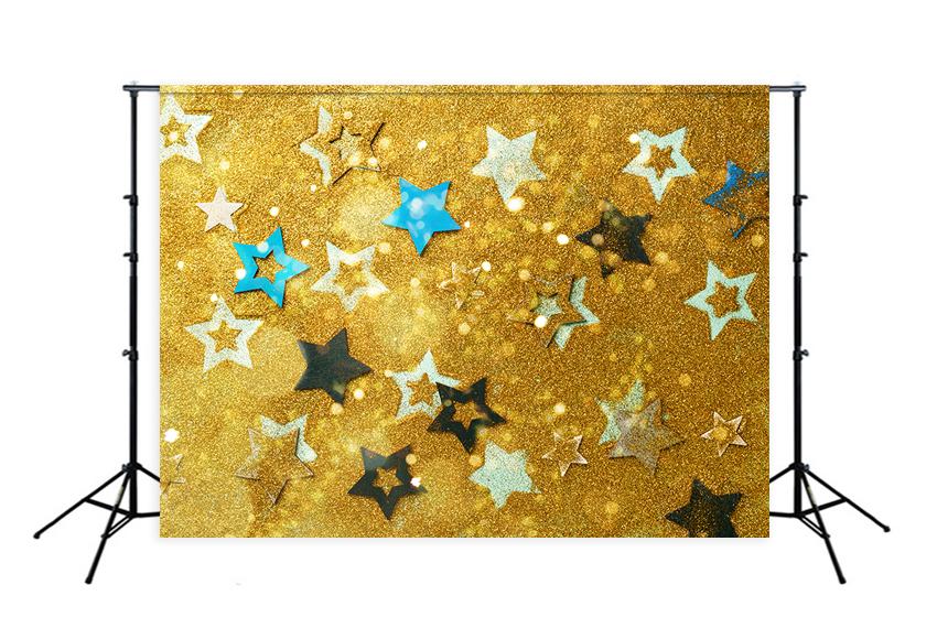 Baby Shower Decorations Stars Golden Photography Backdrop D285