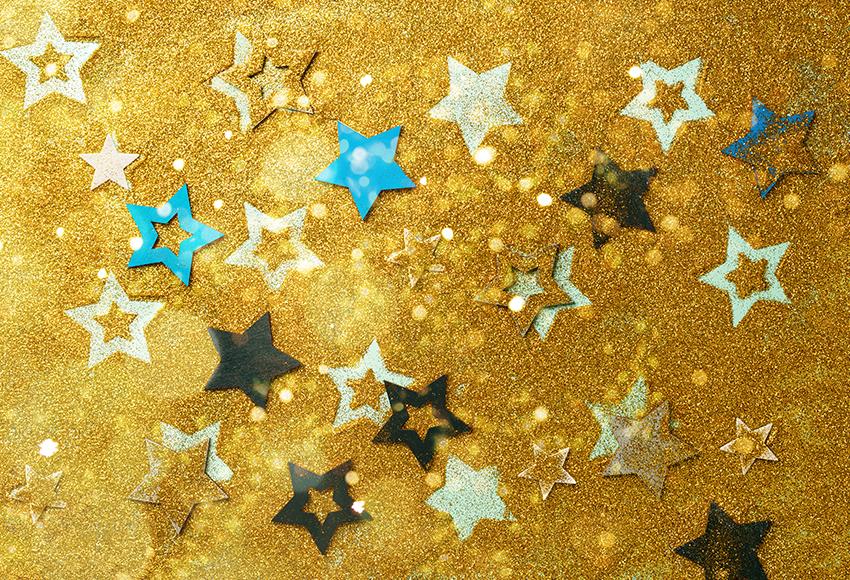 Baby Shower Decorations Stars Golden Photography Backdrop D285
