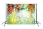 Abstract Flowers Watercolor Painting Spring Multicolored Flowers Backdrop D327